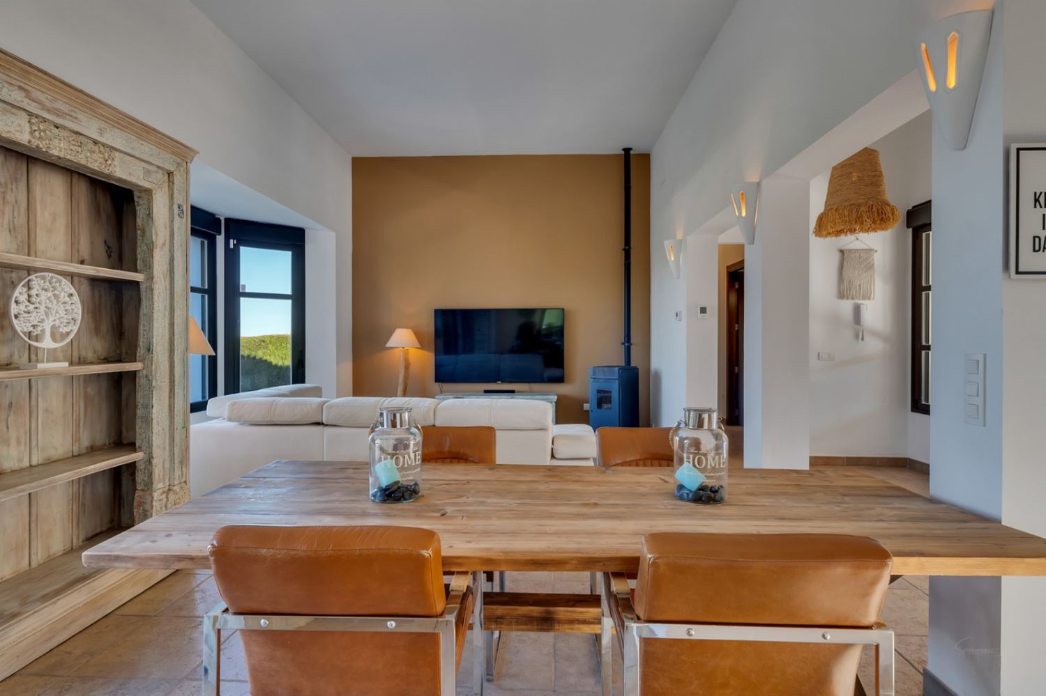 Woonkamer met pelletkachel